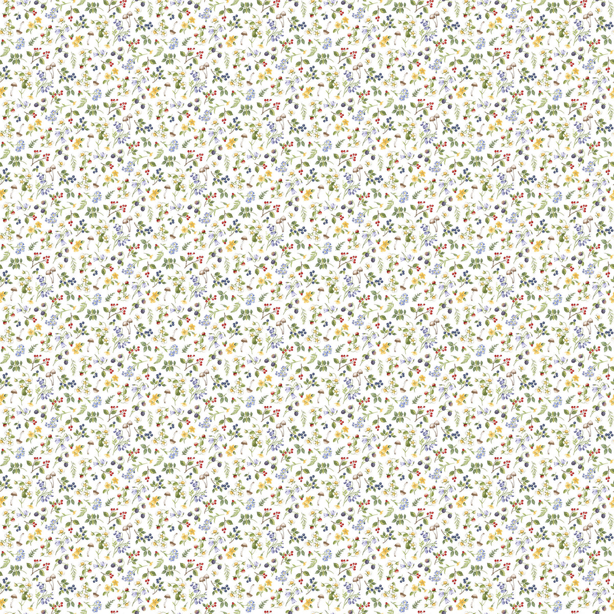 Country Mouse ~ Small Floral Toss ~ DP29010-10 White Multi