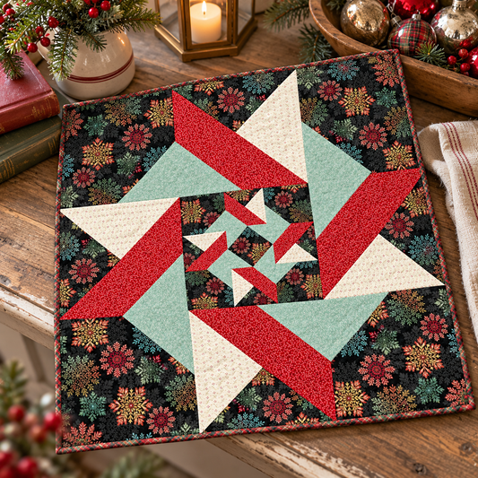 Gentle Thread Needle Art Designs | Double Star Sweet Christmas Memories Quilt Kit