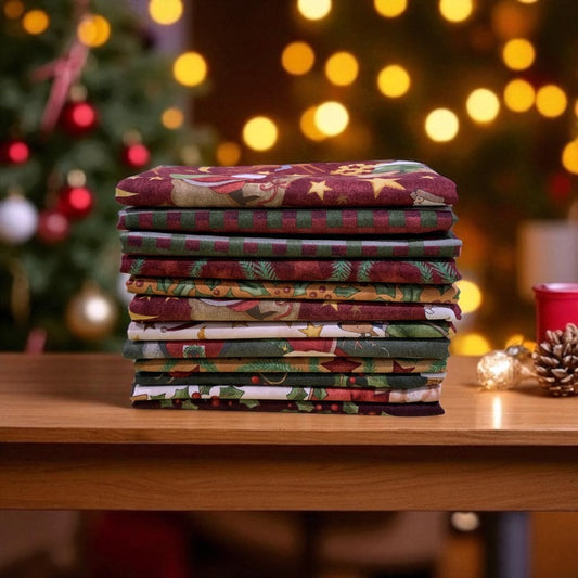 Up on the Housetop ~ Fat Quarter Bundle 12 select pcs