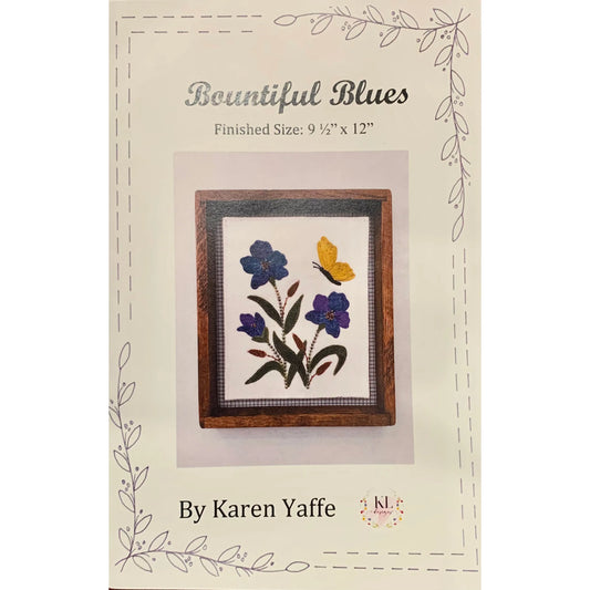 Karen Yaffe ~ Bountiful Blues Wool Applique Pattern and/or Kit