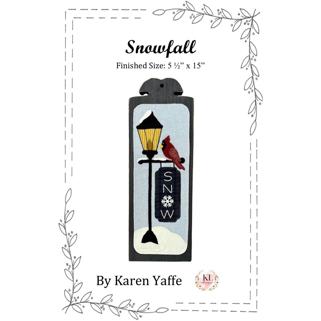 Karen Yaffe Designs ~ Snowfall Wool Applique Pattern or Kit