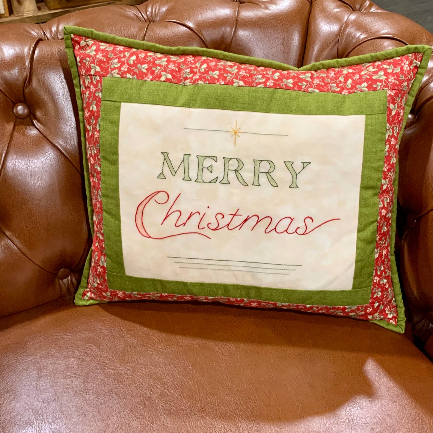 Gentle Thread Needle Art Designs ~ Vintage Christmas Pillow Pattern