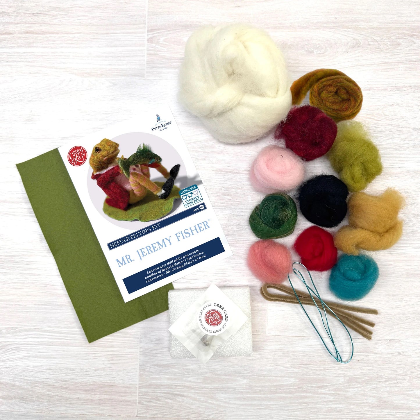 The Crafty Kit Company | Beatrix Potter - Jeremy Fisher Needle Felting Kit