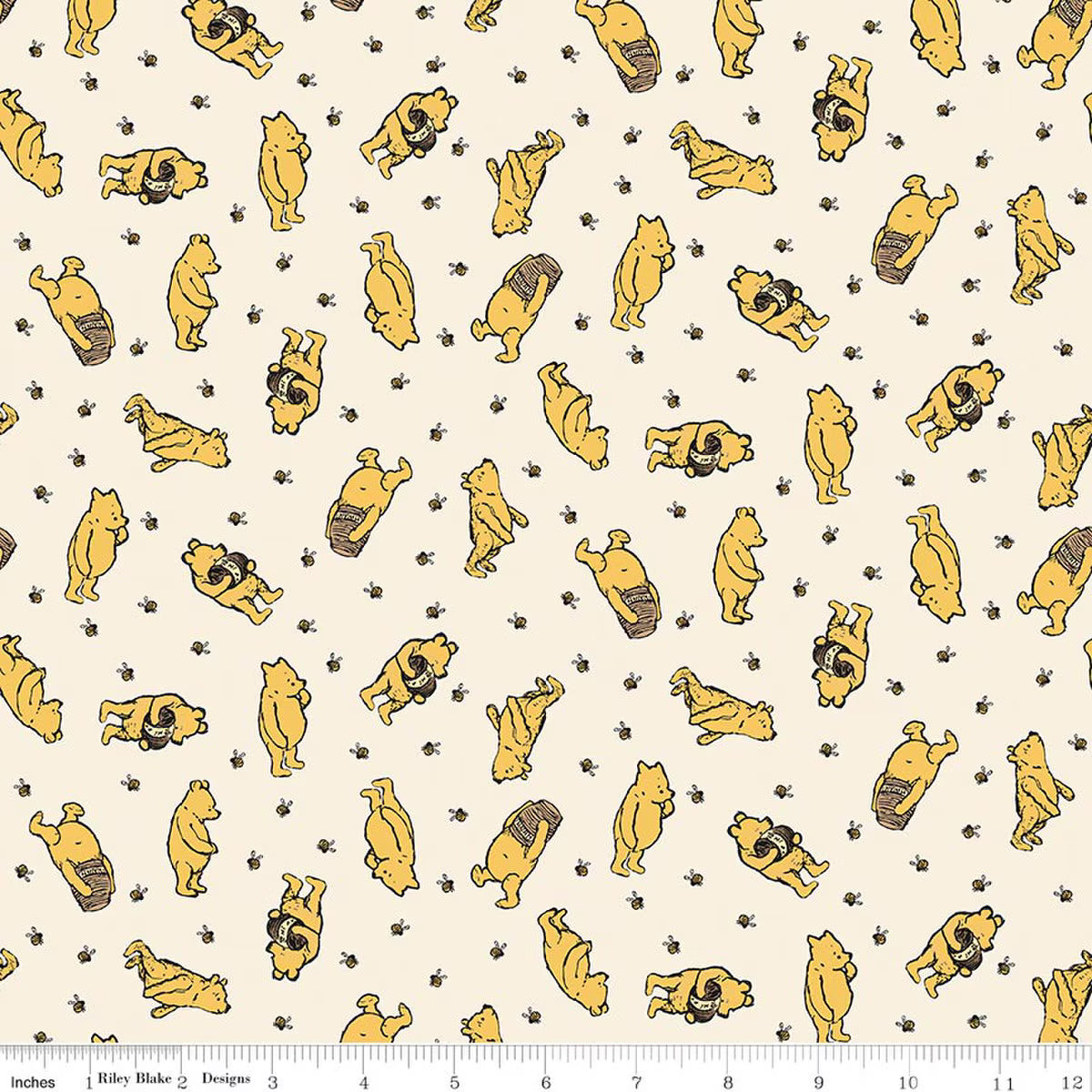 Winnie the Pooh ~ Flannel ~ F17503-CREAM