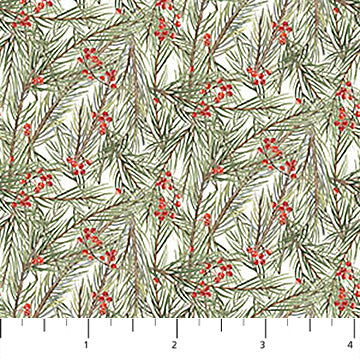The Christmas Mouse ~ Greenery ~ F28040-10 White/Green