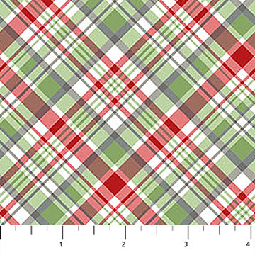 The Christmas Mouse ~ Plaid ~ F28042-10 White Multi