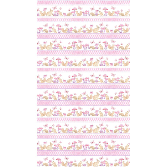 Peas in a Pod ~ Border Stripe ~ F29035-21 Pink Multi