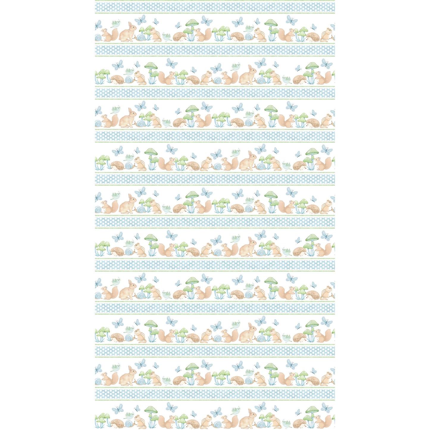 Peas in a Pod ~ Border Stripe ~ F29035-41 Blue Multi