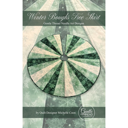 Gentle Thread Needle Art Designs ~ Winter Boughs Tree Skirt Pattern and/or Kit