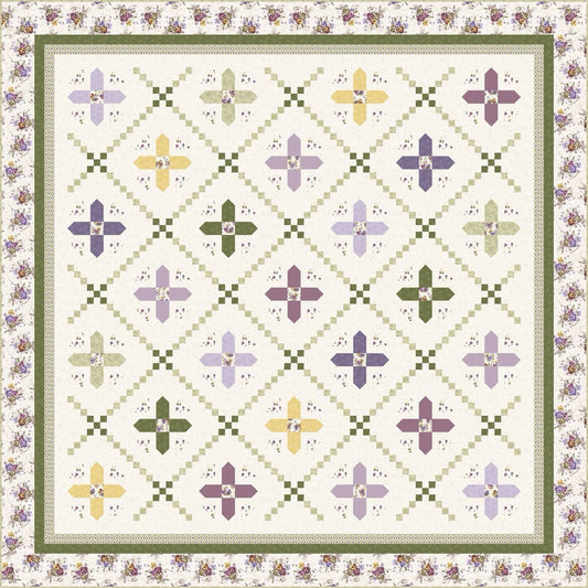 Dandy Pansies ~ Quilt Kit