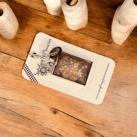 Sampling of Memories | Zipper Keep - Basket of Flowers (Small Lobster Clasp)