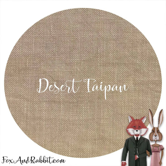 Fox and Rabbit ~ 46 ct. Desert Taipan Bristol Linen