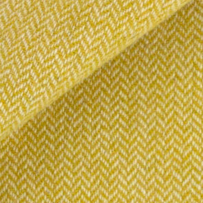 Dorr Mill ~ #10421 Gold & Natural Skinny Herringbone Wool Fabric