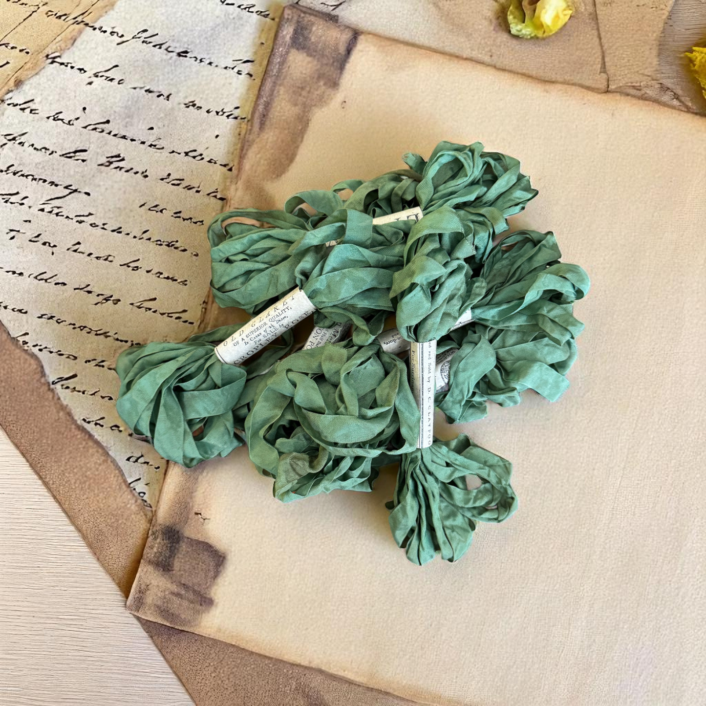 Monahan Papers | Aged Ribbon - Blue Green
