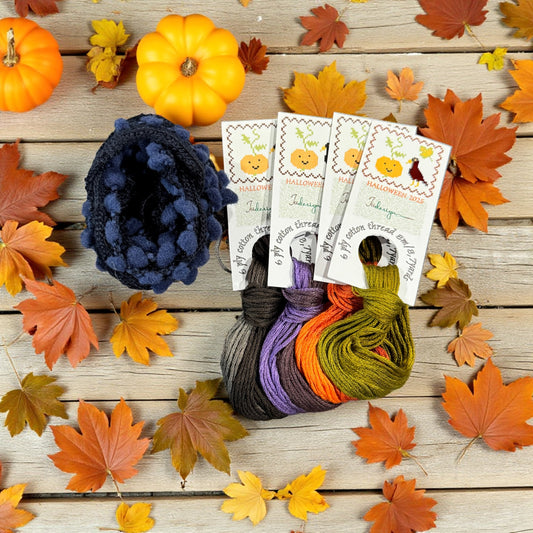 xJuDesigns Hand-Dyed Embroidery Floss | Halloween 2025