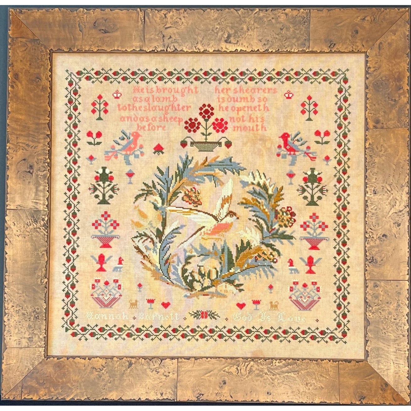 Queenstown Sampler Designs | Hannah Barnett c.1850 - Pennsylvania MARK ...