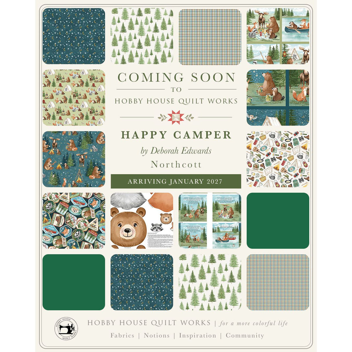 Happy Camper by Deborah Edwards for Northcott