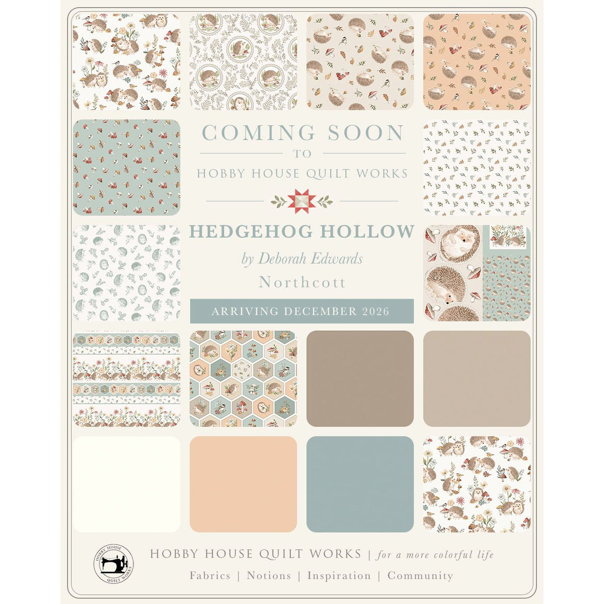 Hedgehog Hollow by Deborah Edwards for Northcott