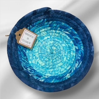 Hand-Crafted Fabric Covered Rope Bowl SM