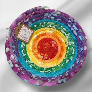 Hand-Crafted Fabric Covered Rope Bowl SM