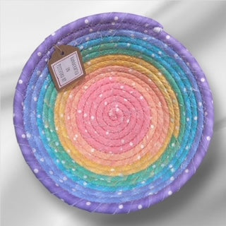 Hand-Crafted Fabric Covered Rope Bowl MD