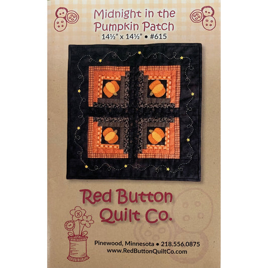 Red Button Quilt Co ~ Midnight in the Pumpkin Patch