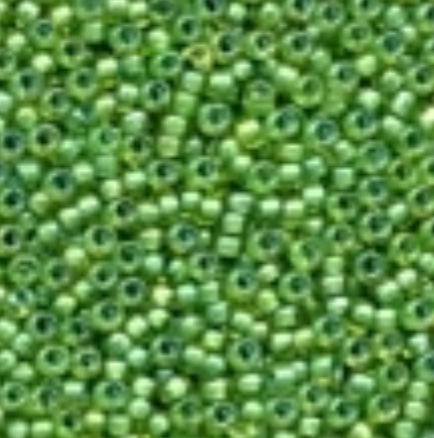 62049 Spring Green Frosted Seed Beads