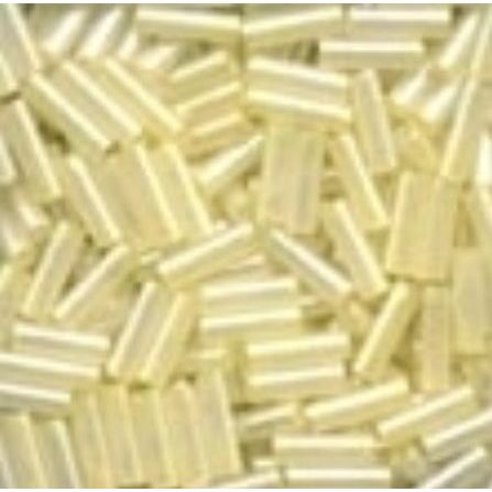 72001 Pearl Small Bugle Glass Beads
