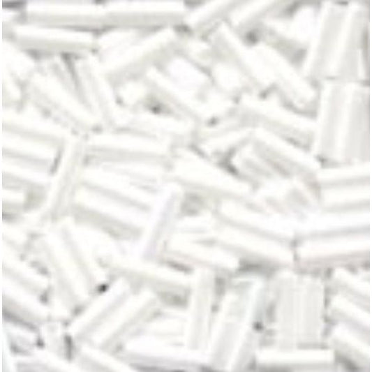 70479 WHITE Small Bugle Glass Beads