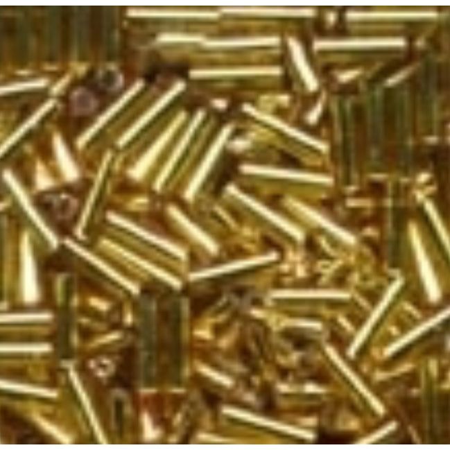 72011 Victorian Gold Small Bugle Glass Beads