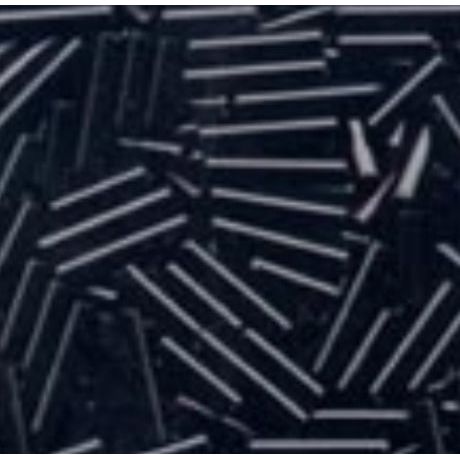 72014 Black Small Bugle Glass Beads