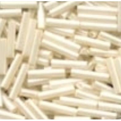 80123 Cream Medium Bugle Glass Beads