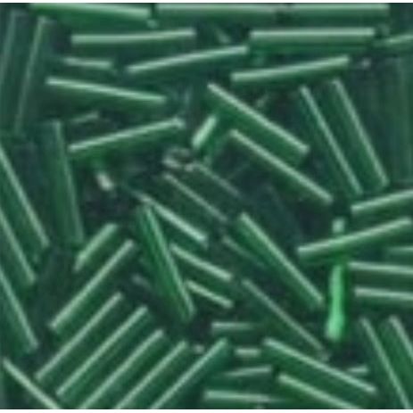 82020 Creme De Mint Medium Bugle Glass Beads