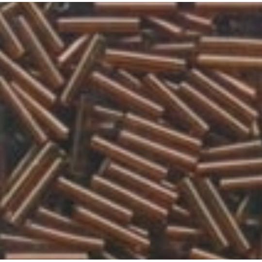 82023 Root Beer Medium Bugle Glass Beads