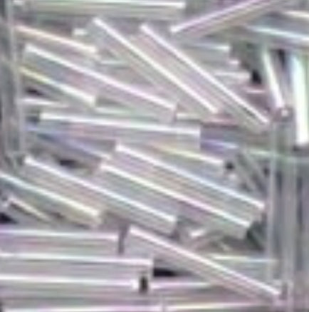 90161 Crystal Large Bugle Glass Beads