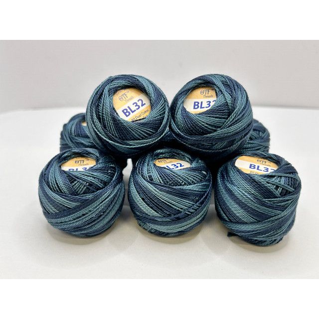 Old Tattered Flag Pearl 8 ~ Cadet Blue