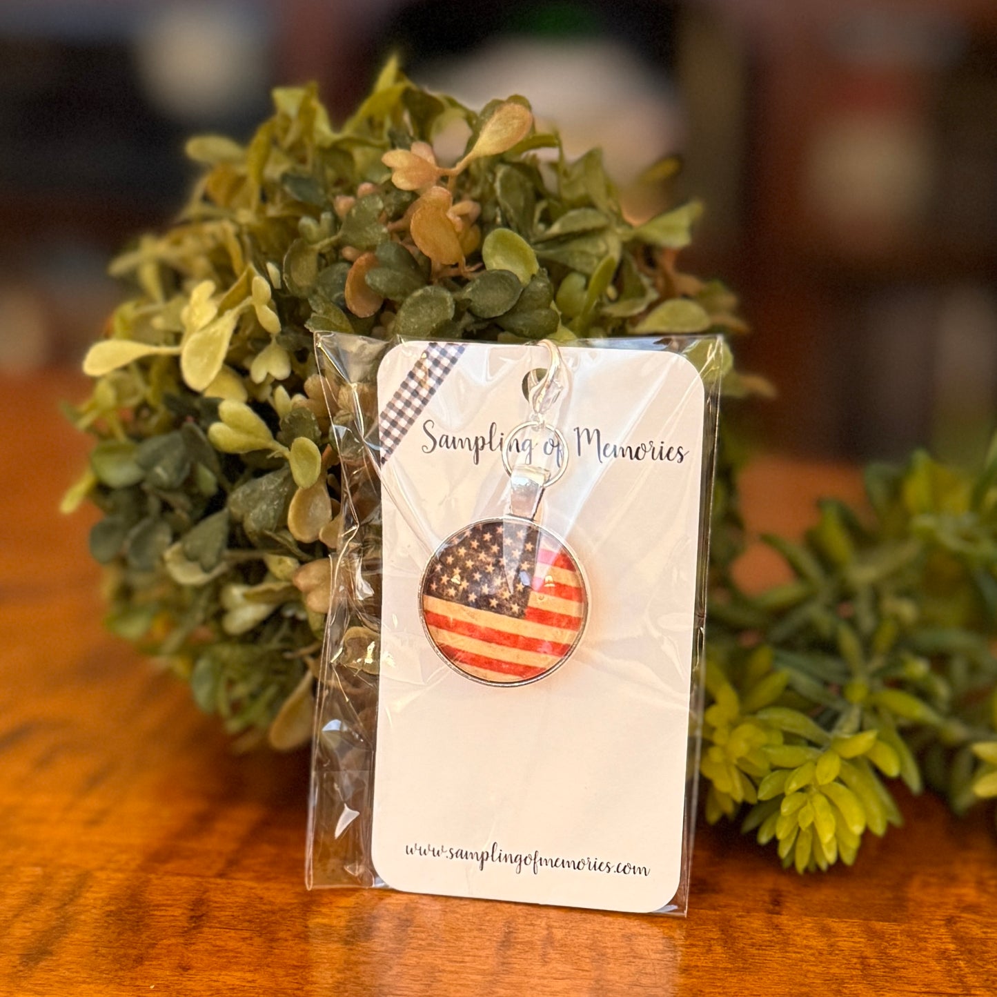 Sampling of Memories | Double Sided Zipper Pull - Union Jack and the American Flag