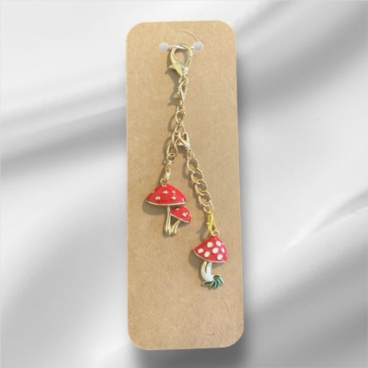 Paxe's Designs ~ 2D Mushroom Keychain