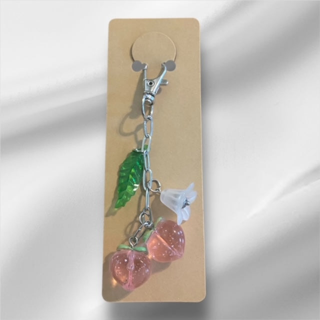 Paxe's Designs ~ Peach Keychain