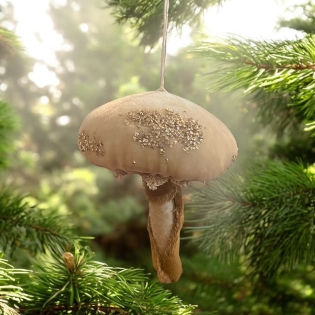 Paxe's Designs ~ Velvet Mushroom Ornament