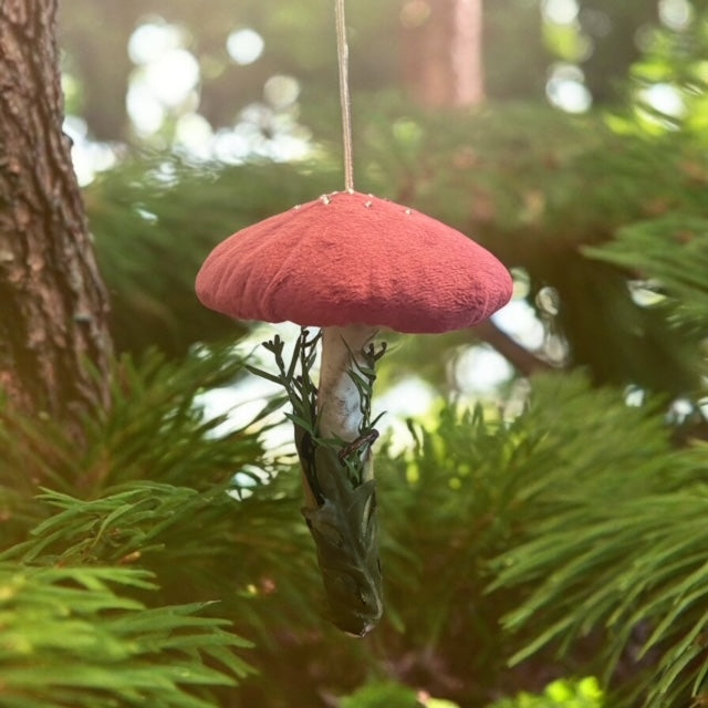 Paxe's Designs ~ Velvet Mushroom Ornament