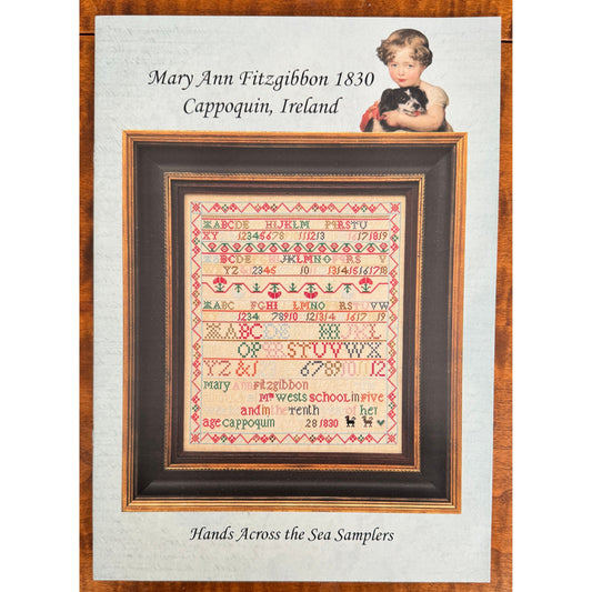 Hands Across The Sea Samplers | Mary Ann Fitzgibbon 1830 Sampler Pattern Booklet