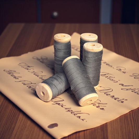 Vintage Ribbons | 3/8" Velvet Ribbon on Wooden Spool -Khaki Green