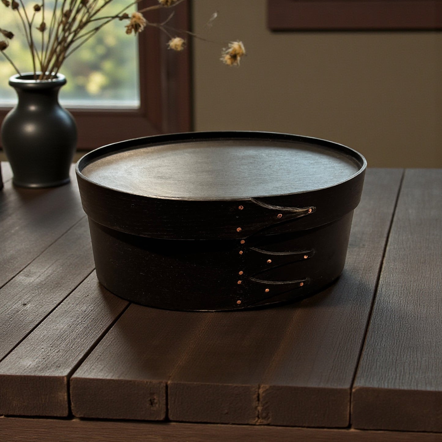 Keller Krafted | #5 Shaker Box with Recessed Lid ~ Black