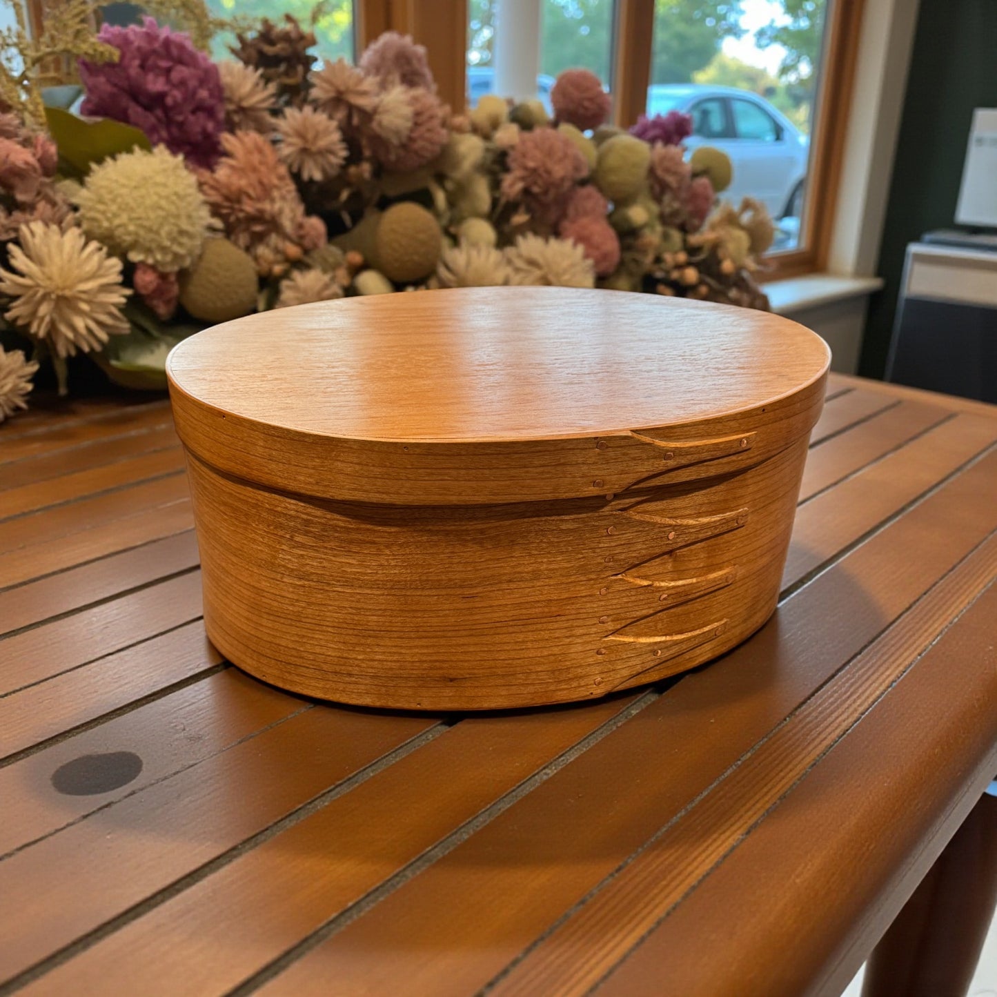Keller Krafted | #7 Shaker Oval Box - Cherry / Cherry