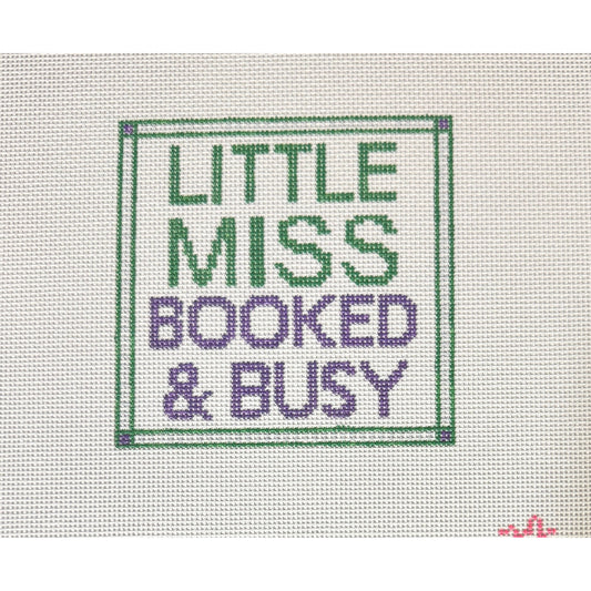 Code Thread Needlepoint | Little Miss Booked & Busy Needlepoint Canvas