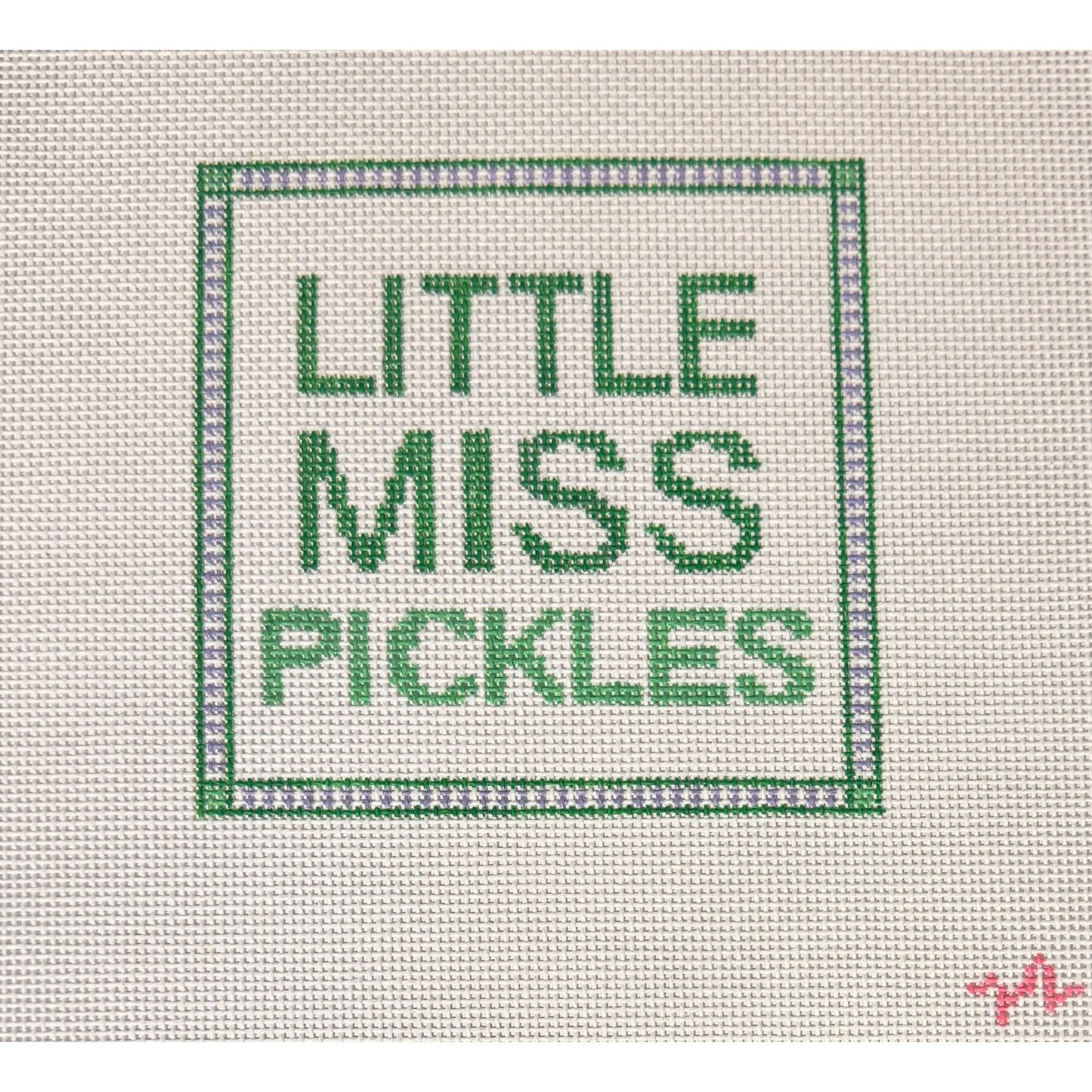 Code Thread Needlepoint | Little Miss Pickles Needlepoint Canvas