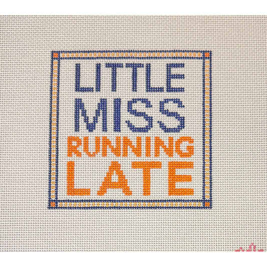 Code Thread Needlepoint | Little Miss Running Late Needlepoint Canvas
