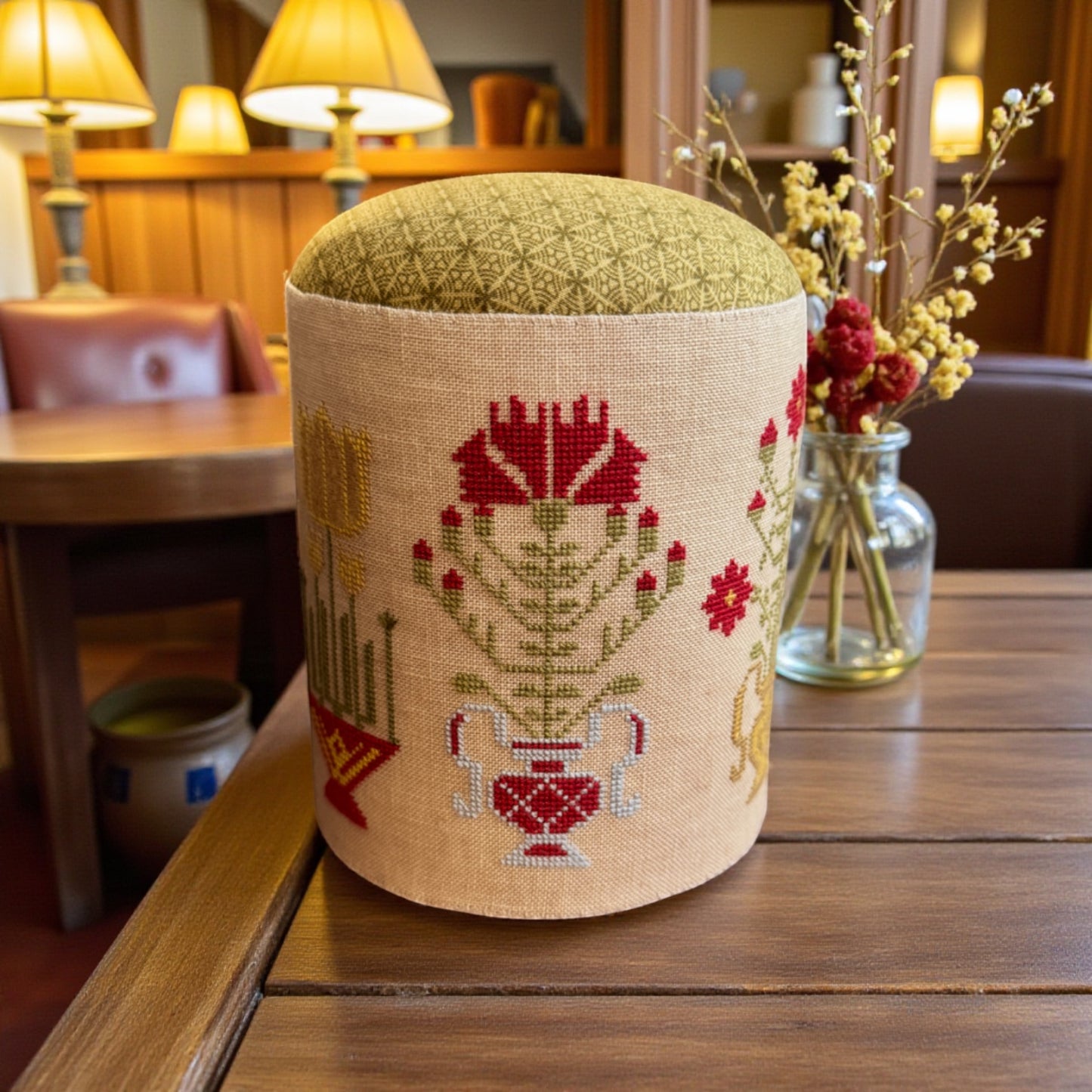 Hobby House Press | Mary Ann Priest Sampler Drum Pattern