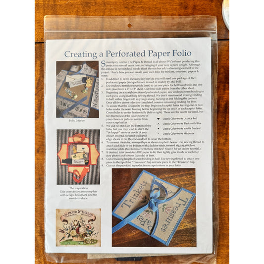 NeedleWorkPress | Creating a Perforated Paper Folio